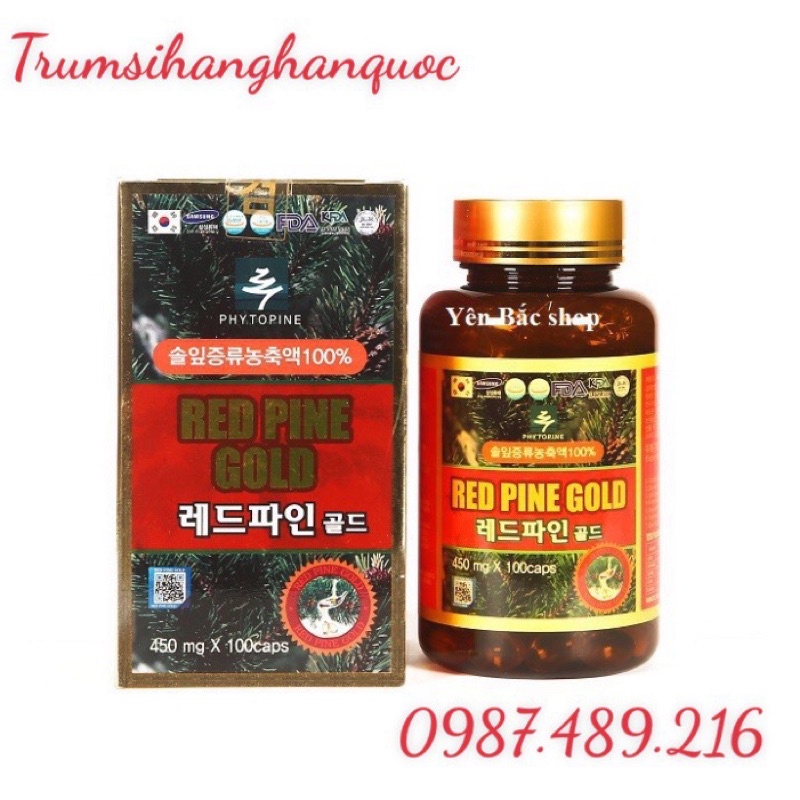 TINH DẦU THÔNG ĐỎ HÀN QUỐC 100 viên, kèm quà tặng