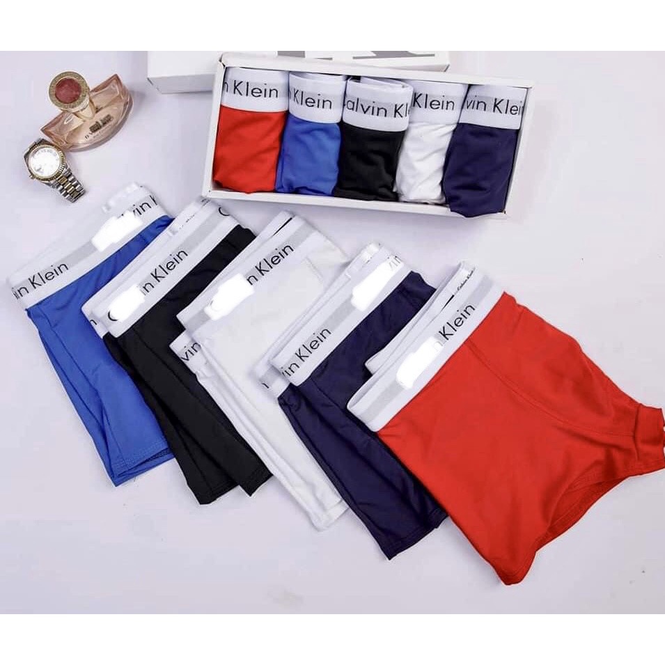 COMBO 4 quần lót nam ck co dãn cực thoải mái dành cho nam, sịp đùi nam thun lạnh có che tên