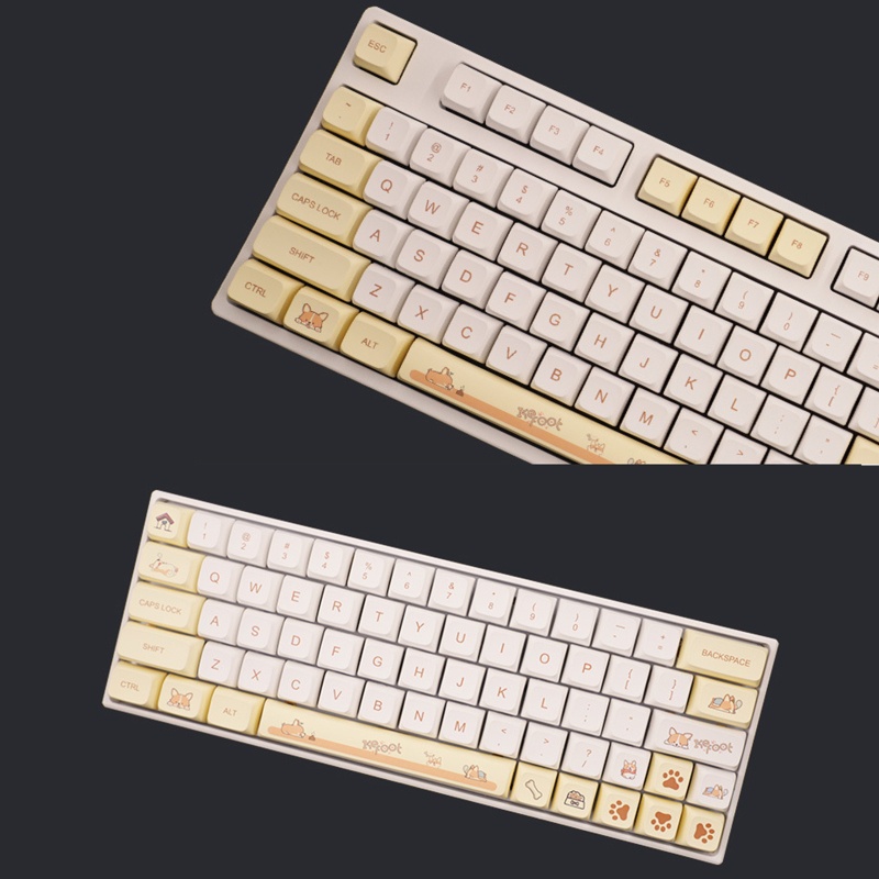 Bộ 138 Phím PBT XDA Hình Corgi Dễ Thương
