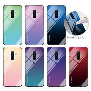 Gradient Color Tempered Glass Back Cover For Samsung Galaxy A50 A7 A6 2018 A5 A7 2017 Protective Case
