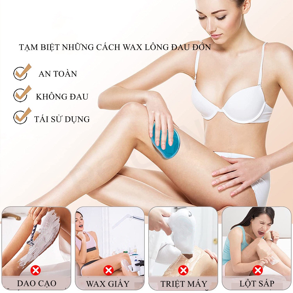 Máy Cạo Lông Tẩy Chân Tay Không Đau Bằng Thủy Tinh Pha Lê, Triệt Lông An Toàn Và Dễ Dàng Tái Sản Phẩm