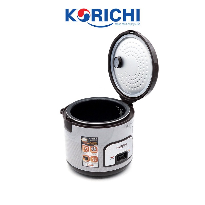 Nồi cơm điện lòng niêu phủ men ceramic  cao cấp Korichi-1818 nấu cơm ngon, siêu bênf