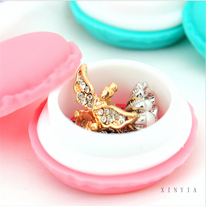 Hộp đựng trang sức mini kiểu bánh macaron màu sắc xinh xắn