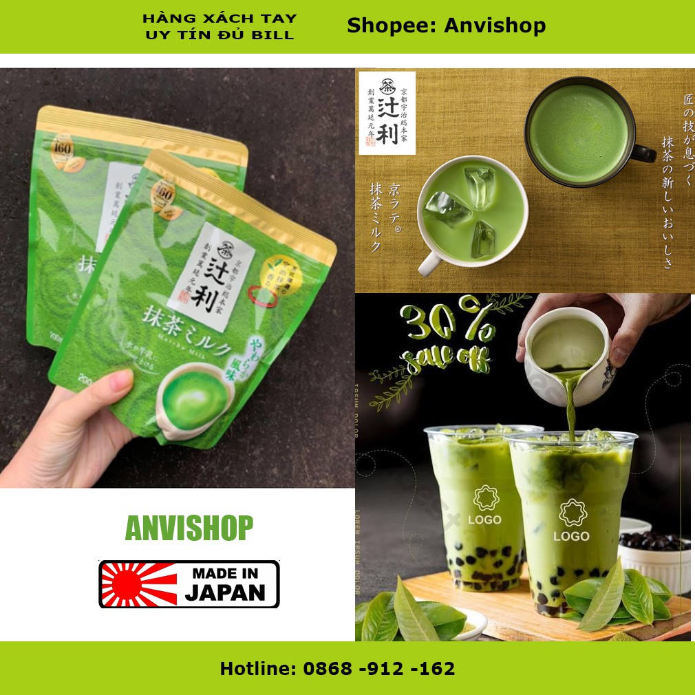 Bột trà xanh Matcha milk 200g date 2021