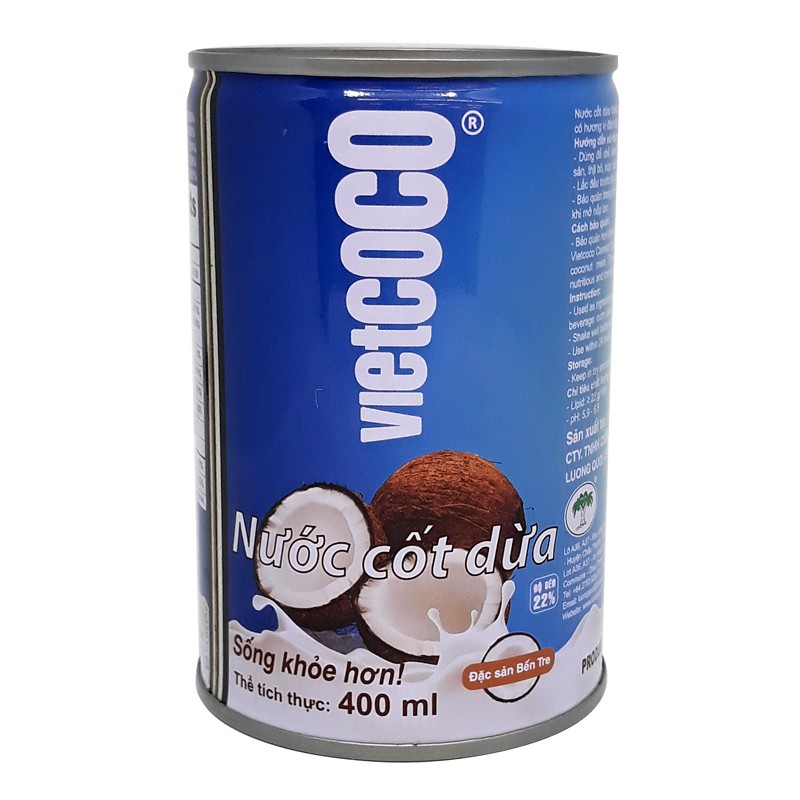 Nước Cốt Dừa Nguyên Chât 22% - Vietcoco 400ml