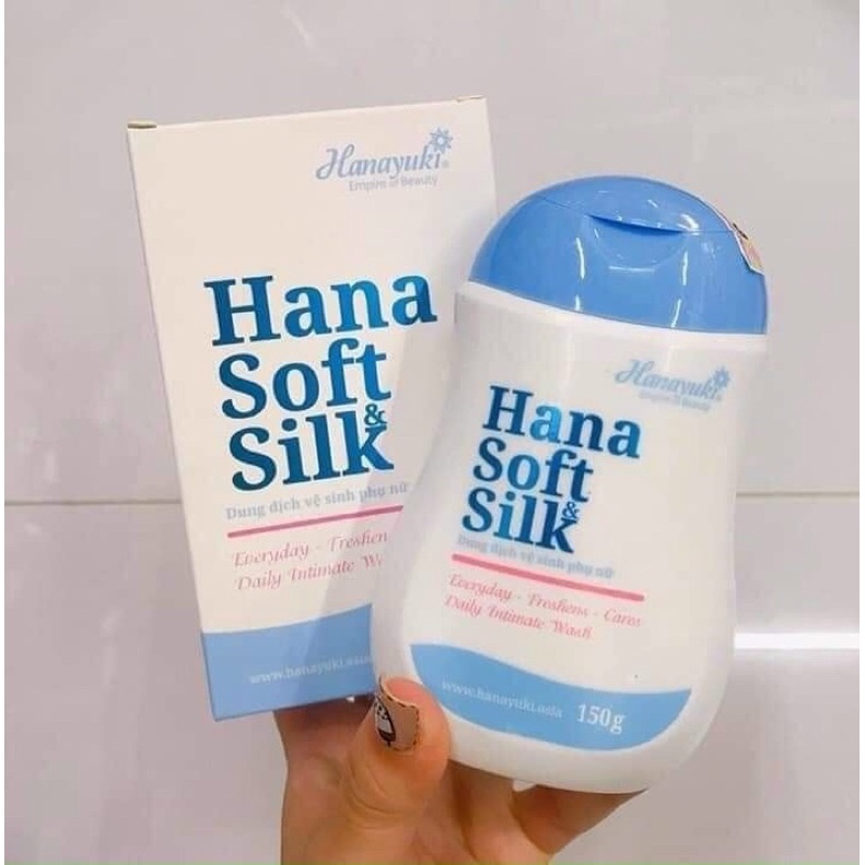 Dung dịch vệ sinh Hana Soft Silk màu xanh chai 150ml ( Chính hãng)