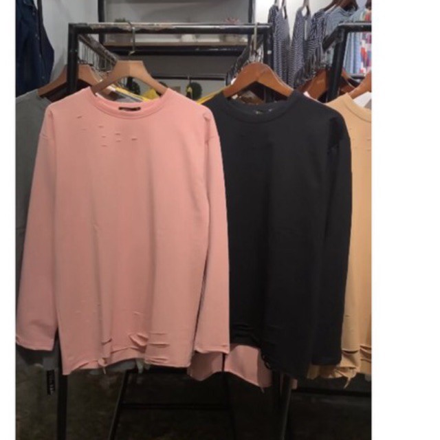 [Hình thật 100%] Áo sweater hoạ tiết rách cực chất -Hàng Shop | BigBuy360 - bigbuy360.vn