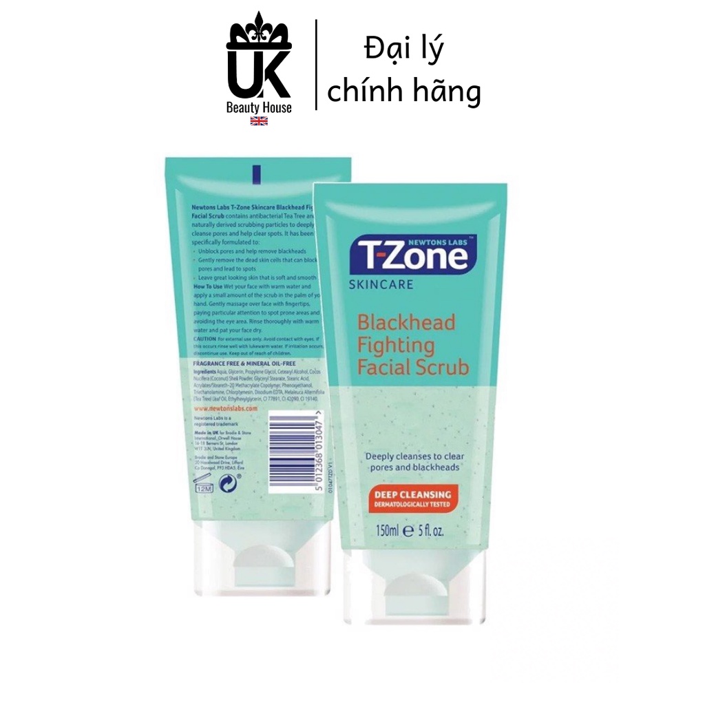 Tẩy da chết giảm mụn đầu đen T-Zone Blackhead fighting Facial Scrub 75ml