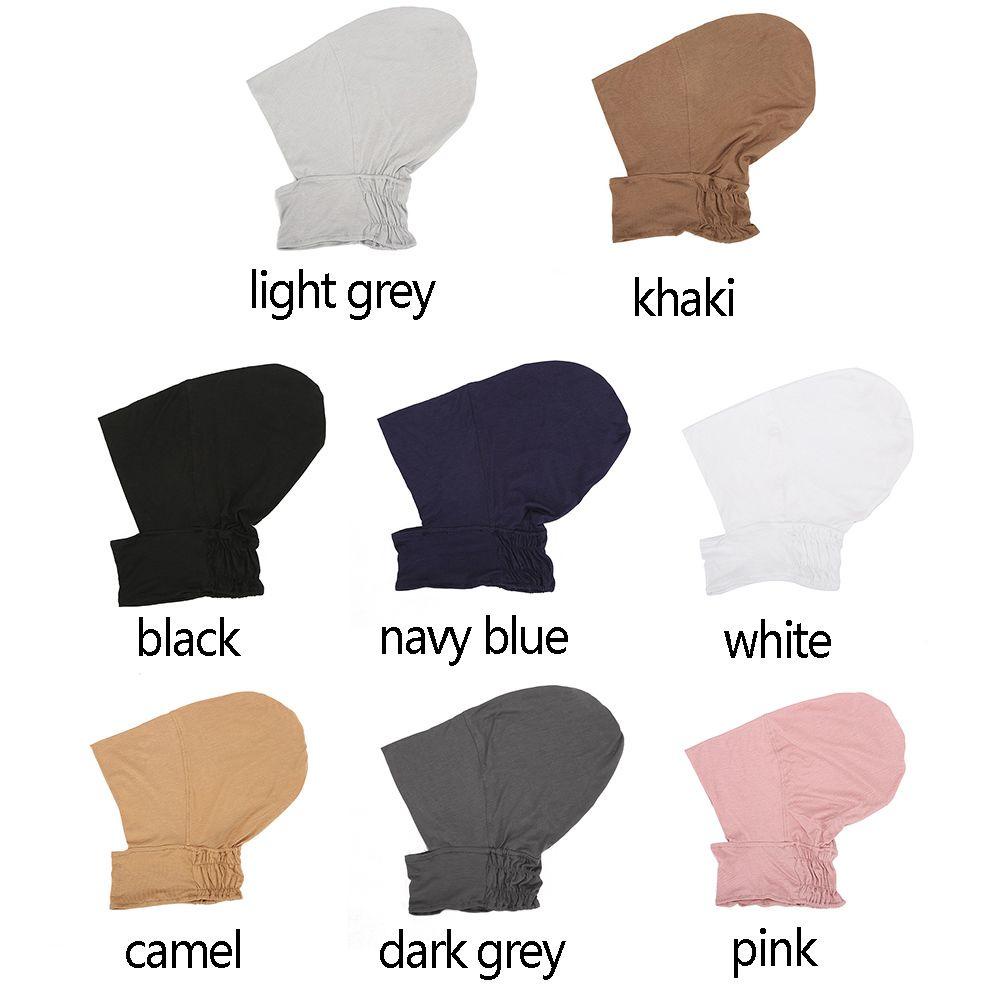 BORAG Khăn Trùm Đầu Hijab Hồi Giáo Bằng Cotton Màu Trơn Che Phủ Toàn Diện