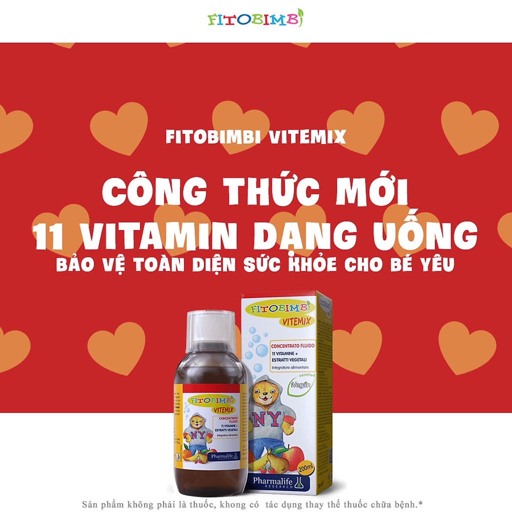 Bộ sản phẩm Fitobimbi Vitemix bổ sung vitamin cho cơ thể