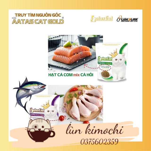 Hạt cá cơm sấy mix 1.2kg Aatas Cat