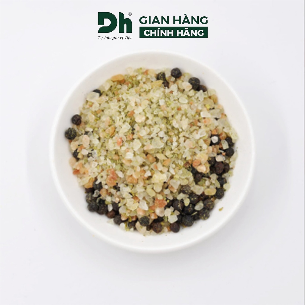 Muối Himalaya tiêu chín Phú Quốc lá chanh Natural DH Foods dạng cối xay gia vị chế biến thực phẩm 70gr - DHGVT94