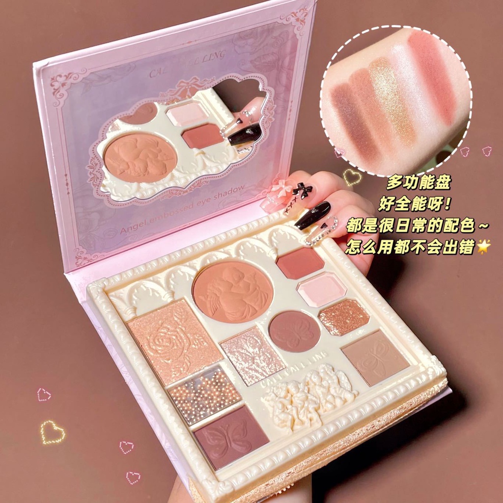 Bảng Phấn Mắt TIK TOK Hiệu Ứng Lì / Ánh Ngọc Trai Làm Sáng Sửa Chữa Trang Điểm Mắt / Má Hồng