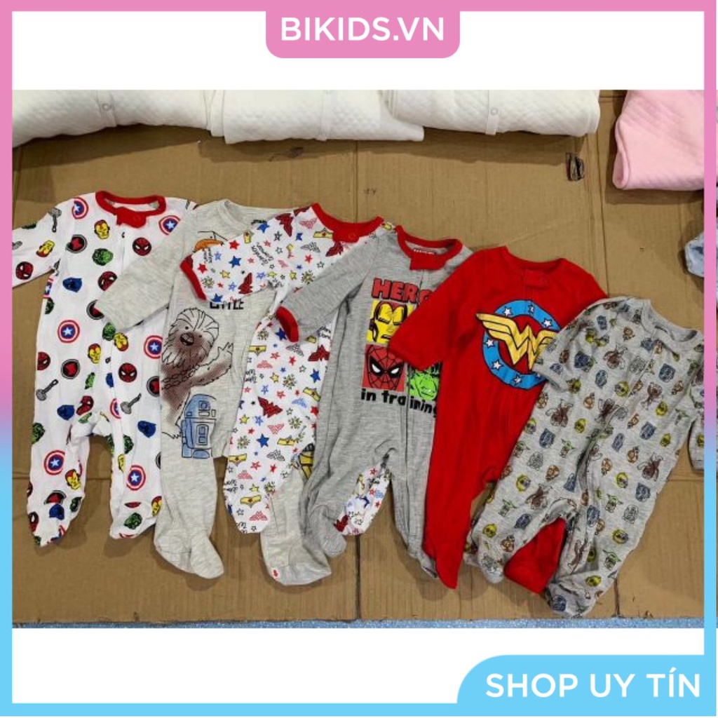 Body liền tất kéo khoá xuất dư chất cotton mỏng mềm NB-9m