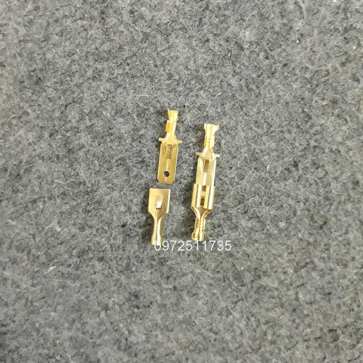 Bộ đầu cos đồng 6.3mm túi 50 bộ