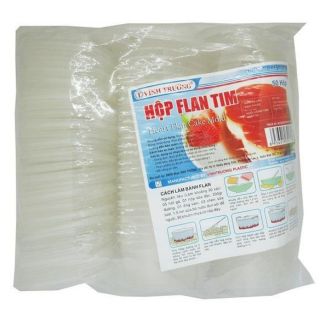 50 Hũ Bánh Flan Hình Trái Tim 90ml Vĩnh Trường làm bánh flan, đựng slime, Caramen có nắp CAO CẤP chịu nhiệt an toàn