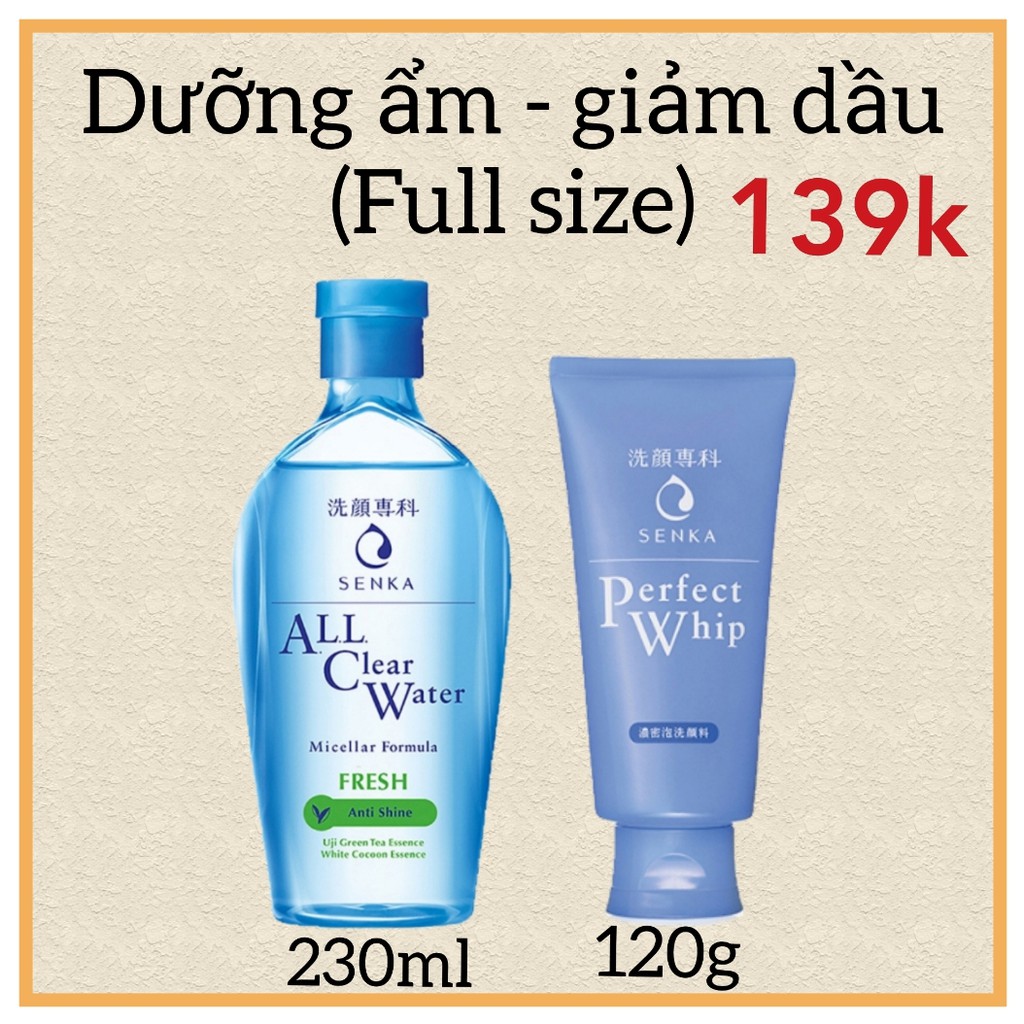 Combo Senka Sạch sâu giảm bóng nhờn trắng mịn dưỡng ẩm gồm 1 Sữa rửa mặt và 1 Tẩy trang | BigBuy360 - bigbuy360.vn