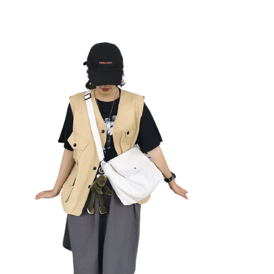 TÚI TOTE ĐEO CHÉO NAM NỮ  UNISEX VẢI CANVAS - PHONG CÁCH ULZZANG