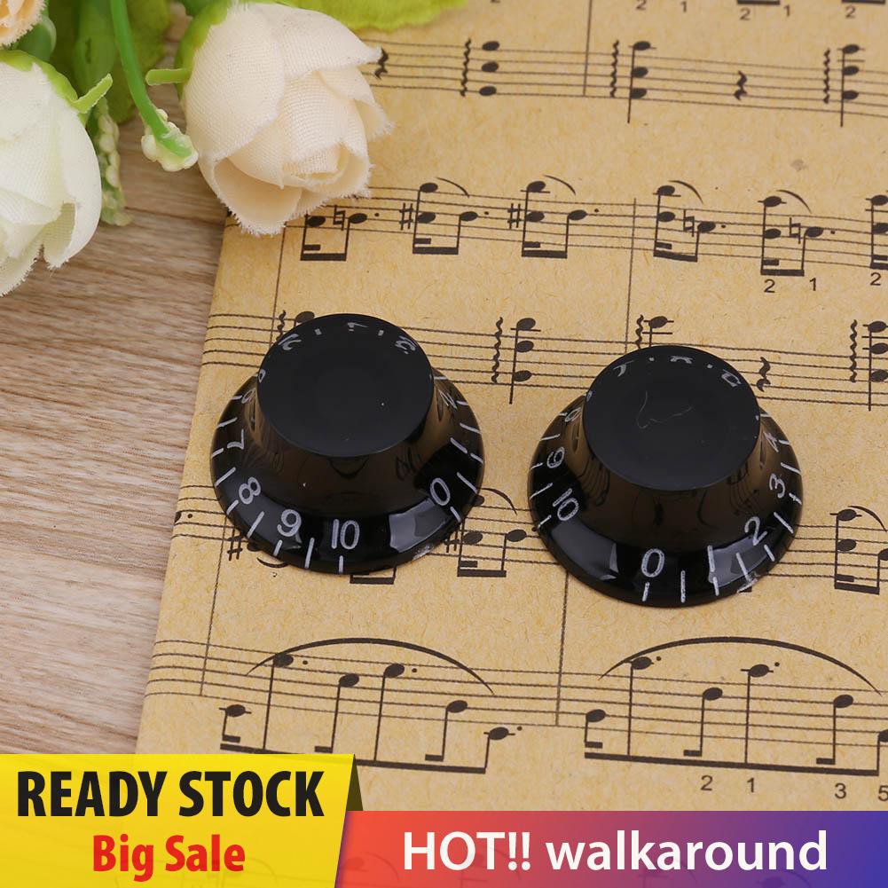 Walk 4pcs Transparent Acrylic Electric Guitar Bass Volume Knob Potentiometer Cap