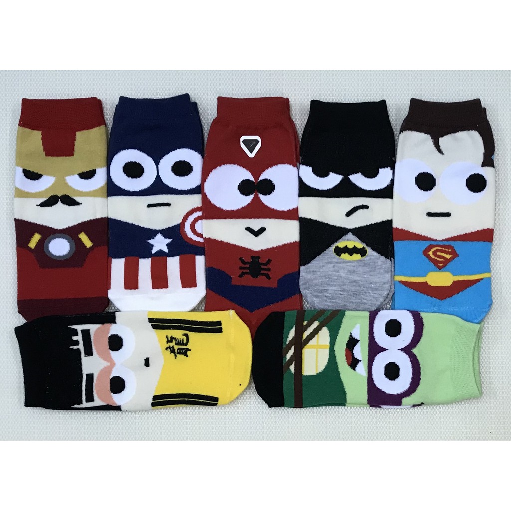 OtakuTPstore Tất vớ anime hoạt hình siêu anh hùng Marvel Minion công chúa Disney Princess