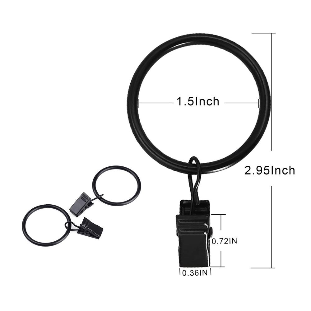 Móc Treo Rèm Cửa Hình Tròn Tiếng Ồn Thấp Tiện Dụng Cho Nhà Tắm