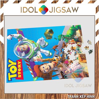 [MADE IN VIET NAM] Tranh xếp hình TOY STORY 300 - 500 mảnh ghép, ghép hình chất liệu gỗ, bộ ghép hình IJ98