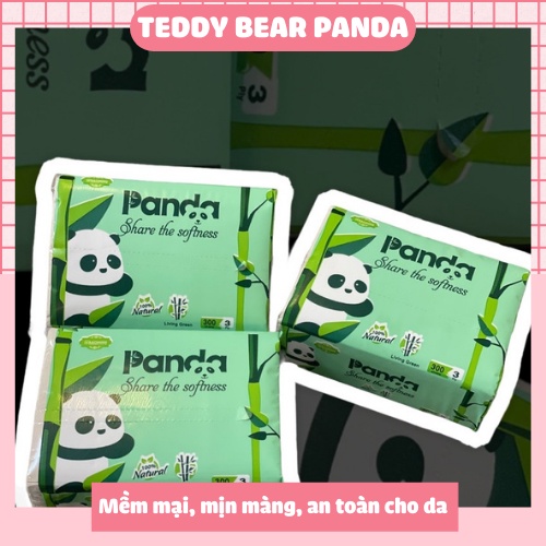 Giấy Tre PANDA 3 lớp siêu dai, mềm mịn 100 tờ 3 lớp