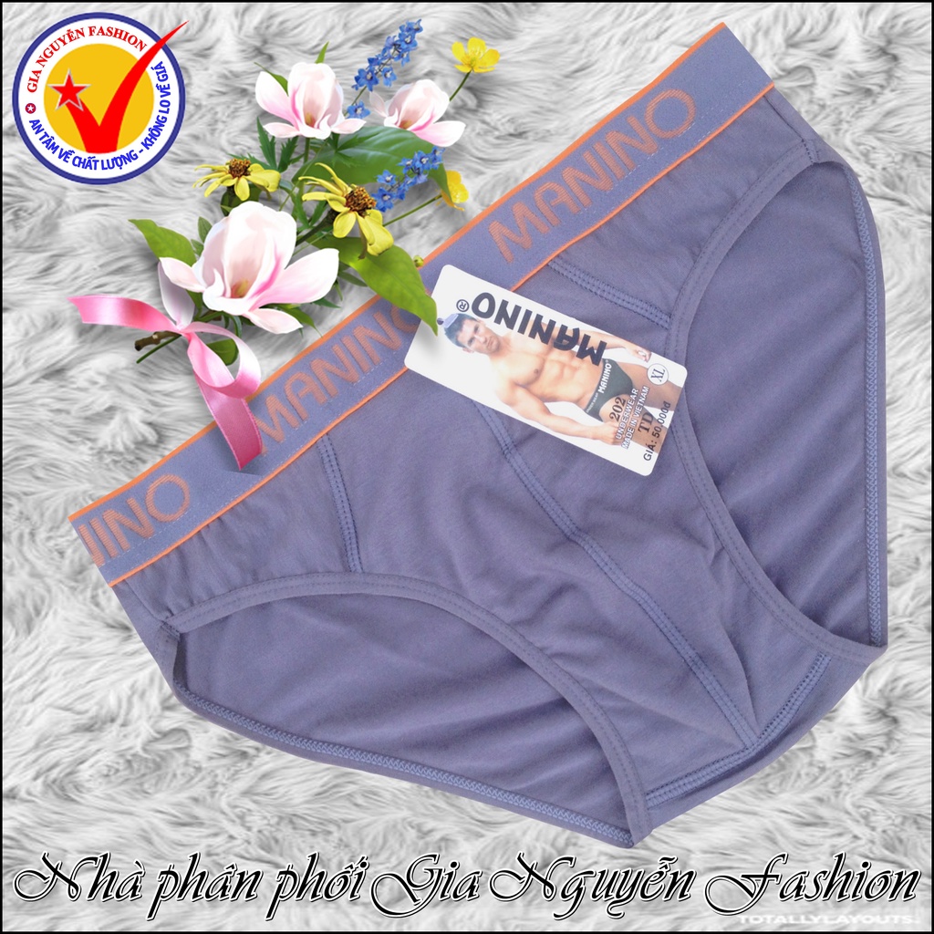 Bộ 5 Quần lót nam MANINO lưng chữ dệt chìm - Hàng VN Cao cấp, chất liệu Cotton 4 chiều