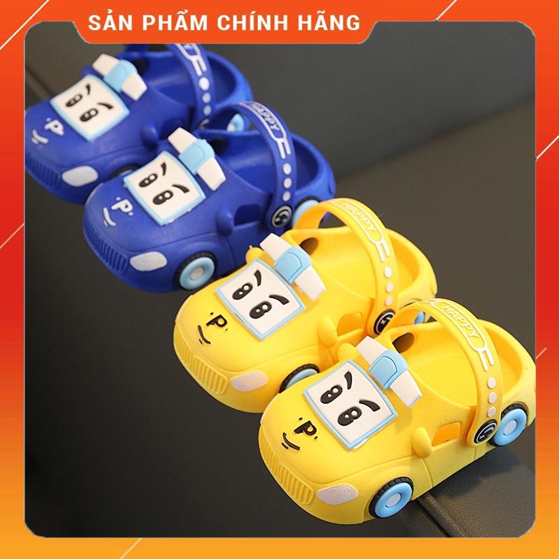 Giày sục ô tô, Dép Sục hoạ tiết ô tô cho bé trai bé gái  siêu ho, Siêu êm cho bé