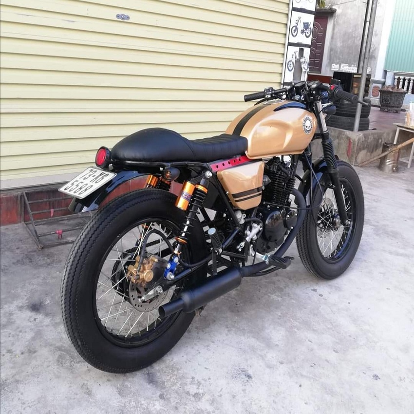 Bình xăng xe máy classic gò to độ cafe racer tracker su GN win sói hàng mộc chưa sơn