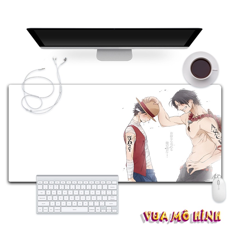 Lót chuột, bàn di chuột cỡ lớn phong cách One Piece kích thước 80x200x2,2cm