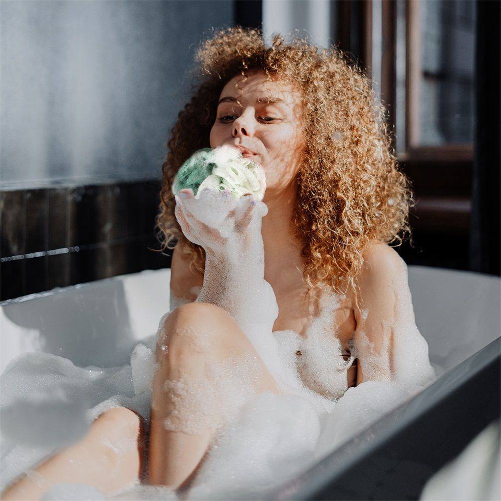 (Hàng Mới Về) Bông Tắm Tẩy Tế Bào Chết Hình Cây Kem Nhiều Màu Sắc