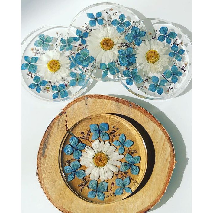 Hoa Cẩm Tú Cầu Khô dùng trang trí resin, handmade, móng tay