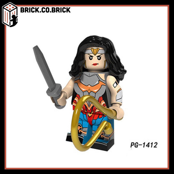 Lego Siêu Anh Hùng DC Đồ Chơi Lắp Ráp Minifigure và Non Lego Super Hero Deadpool Catwoman Redhood Yellow Latern