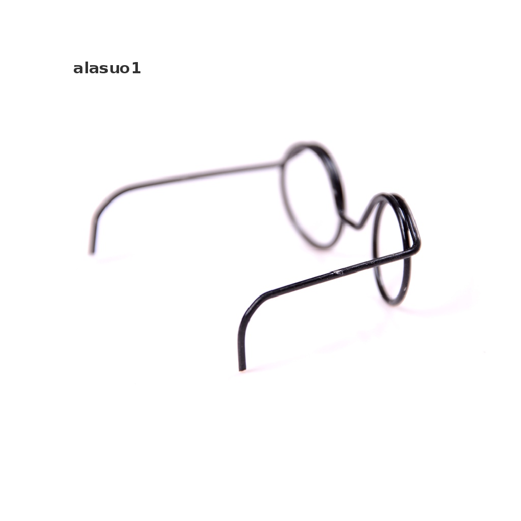 Set 2 Mắt Kính Không Gọng Tròn Cá Tính Cho Búp Bê BJD 1 / 6 30cm [alasuo1]