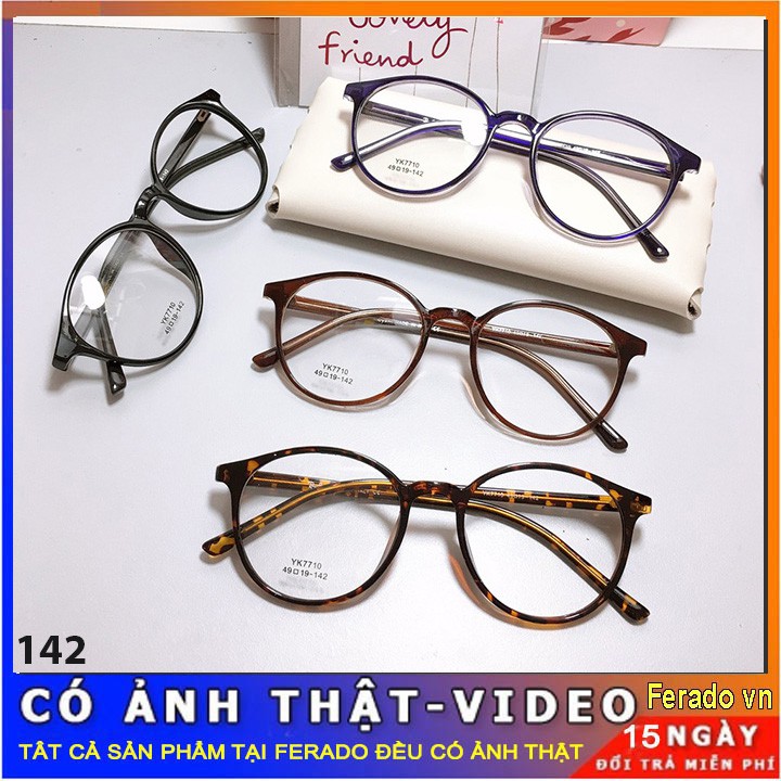 Kính Tròn nhiều màu 142 nhận cắt cận viền loạn