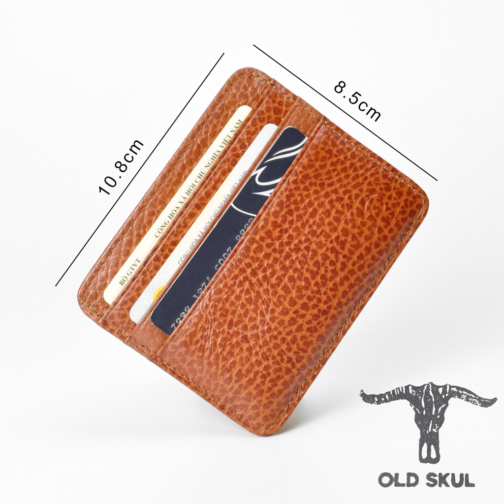 Ví đựng thẻ da bò thật card holder kích thước 108x85mm V030