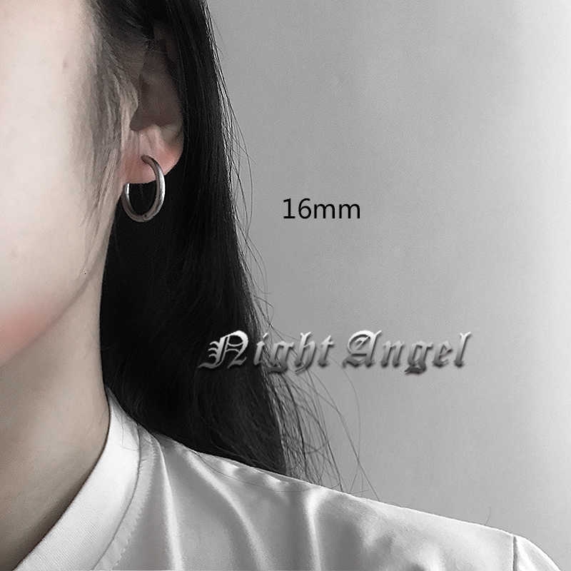 Hoa Tai Kim Loại Dạng Tròn Phong Cách Tối Giản Cho Cặp Đôi