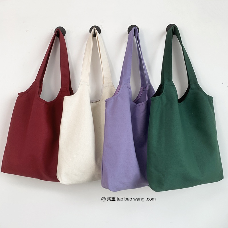 Túi Xách Canvas Sức Chứa Lớn Thời Trang Theo Phong Cách Hàn Quốc Dành Cho Nữ