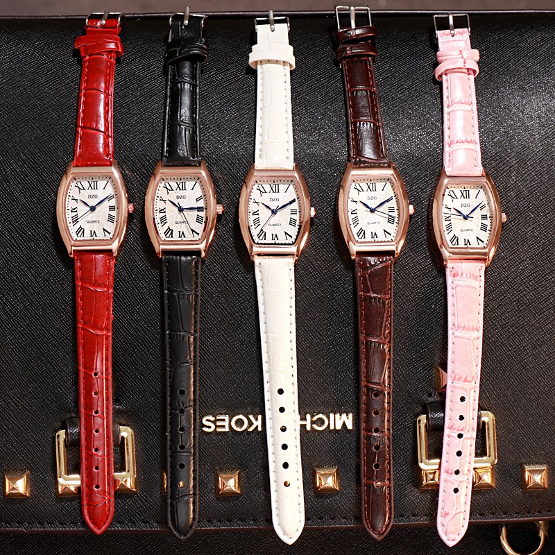 Đồng hồ nữ DZG D012 mặt ovan cực đẹp, dây da mềm đeo êm tay, kiểu dáng thời trang ( Mã: ADZG02 ) | BigBuy360 - bigbuy360.vn