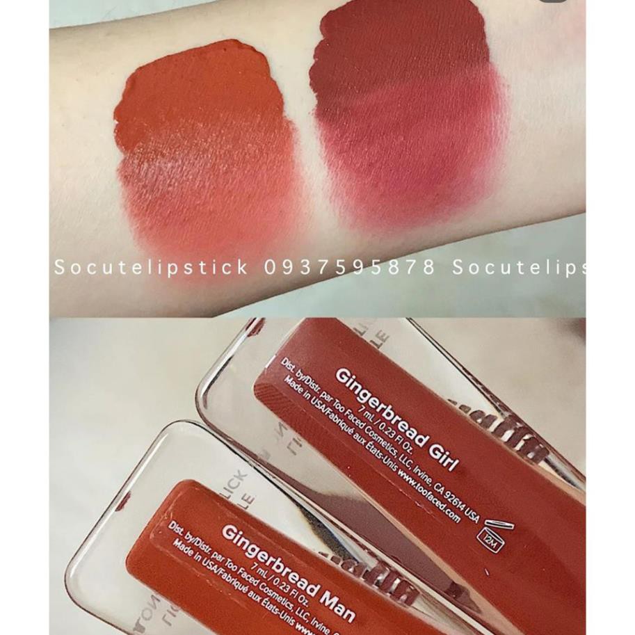Son kem Too Faced Melted Matte Limited Edition Màu PUMPKIN SPICE - Gingerbread man và Gingerbread girl Fullsize