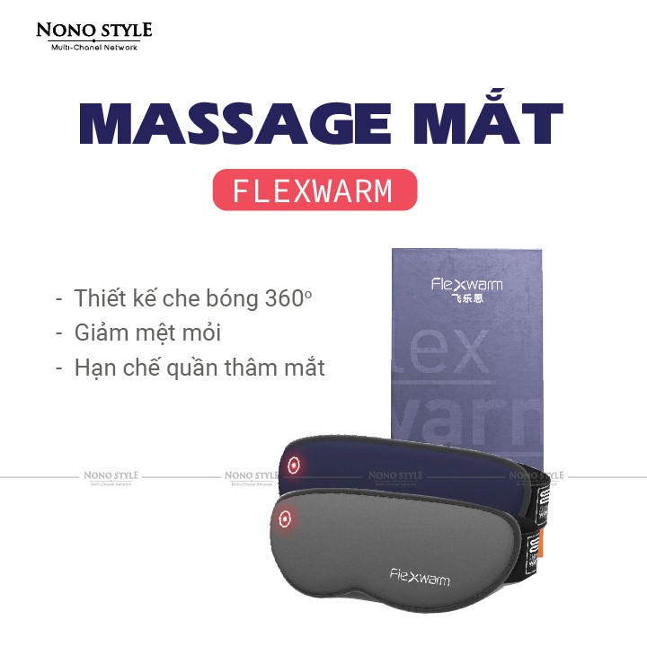 [BH 1 ĐỔI 1] Máy Massage Mắt Flexwarm - Kết HợpTia Hồng Ngoại, Cải Thiện Tuần Hoàn Máu - Giảm Căng Thẳng, Stress