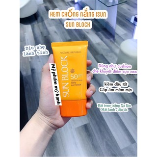 Kem Chống Nắng mát lạnh NATURE REPUBLIC Ice Puff Sun dạng tuýp mới nhất 2020