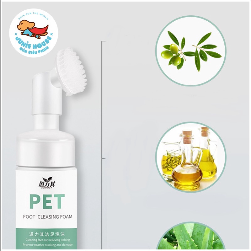 Chai xịt vệ sinh làm sạch bàn chân rửa chân cho chó mèo