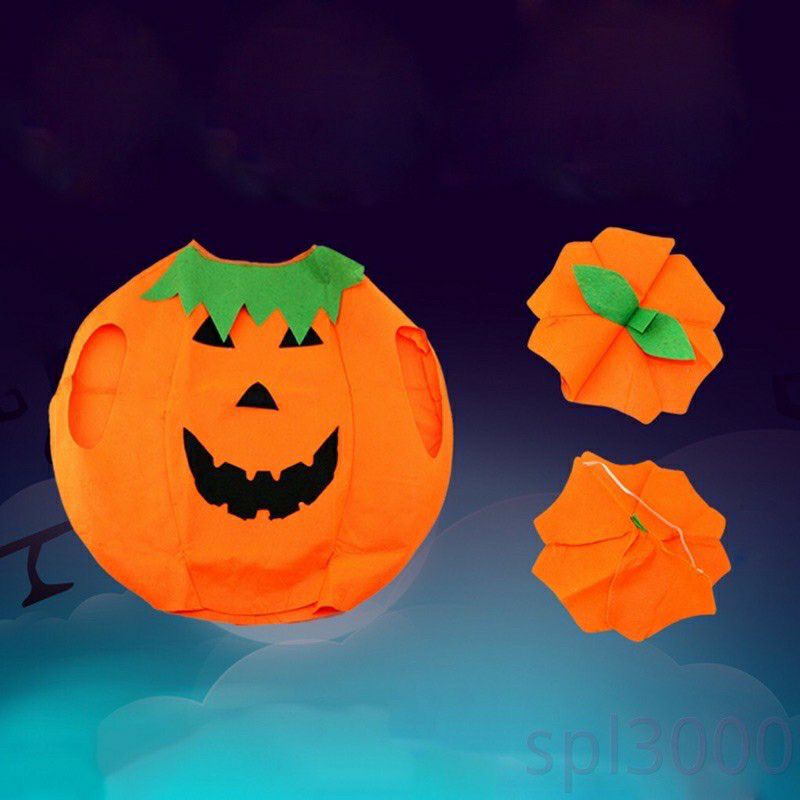 Bộ áo choàng kèm nón có họa tiết bí ngô 3D hóa trang halloween