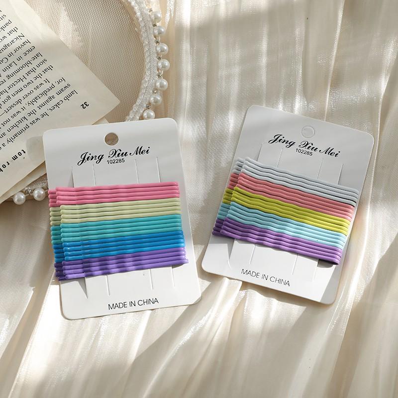 Set 20 Cái Kẹp Tóc Mái Kim Loại Phủ Sơn Nhiều Màu Sắc Phụ Kiện Tóc Nữ Xu Hướng Thời Trang Hàn Quốc
