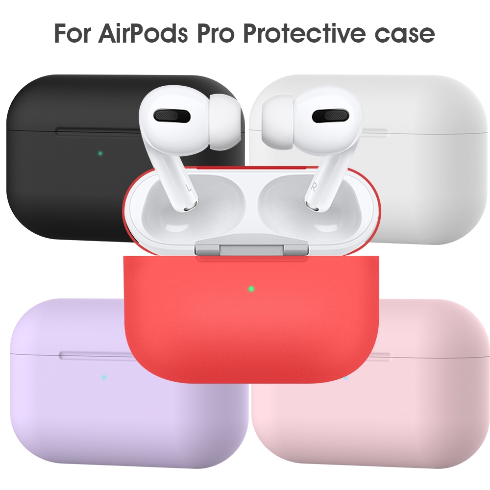 Vỏ bọc bảo vệ hộp sạc tai nghe không dây nhiều màu thích hợp cho Apple AirPods Pro