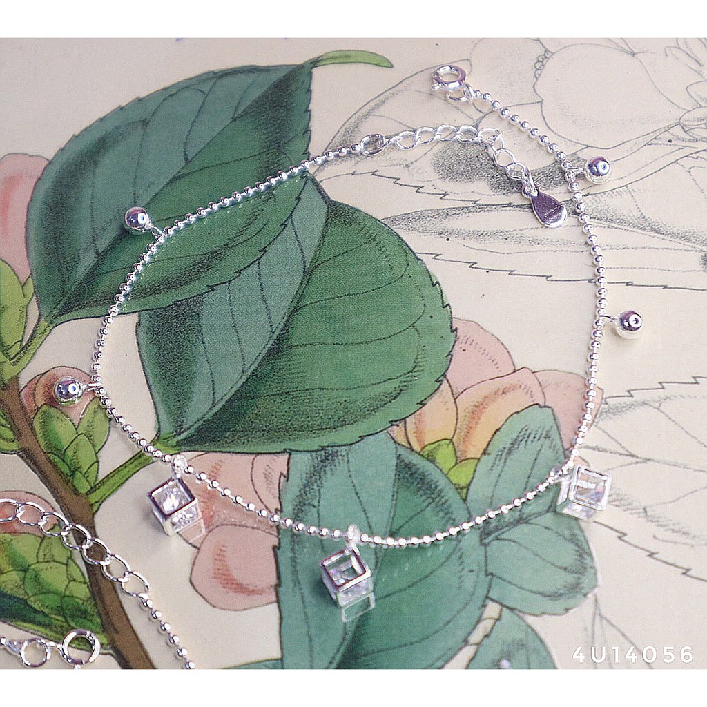 QMJ Lắc chân bạc Ý 925 cao cấp mix charm hoa tiết nhỏ xinh dành cho bạn gái - Q269 | BigBuy360 - bigbuy360.vn