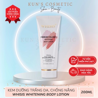Kem Dưỡng Thể Trắng Da, Chống Nắng PF 50+ PDA++++, Nâng Tone WHISIS Premium Collagen Whitening Body Lotion (200ml)