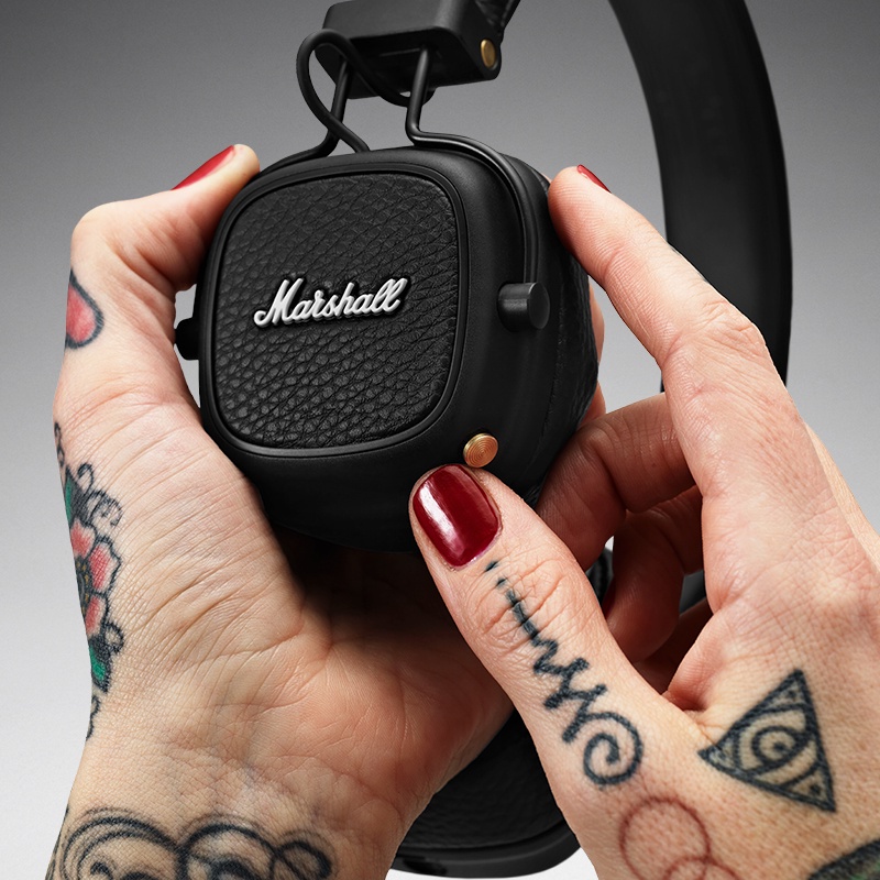 Tai Nghe Chụp Tai Marshall Major 3 III Kết Nối Bluetooth Không Dây Có Micro Âm Thanh Siêu Trầm Và Phụ Kiện